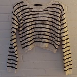 Cropped Striped Sweater